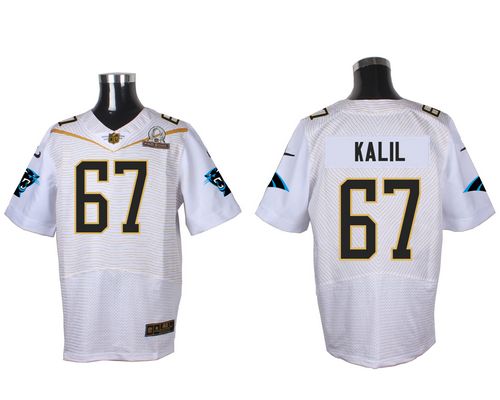 Nike Panthers #67 Ryan Kalil White 2016 Pro Bowl Men's Stitched NFL Elite Jersey